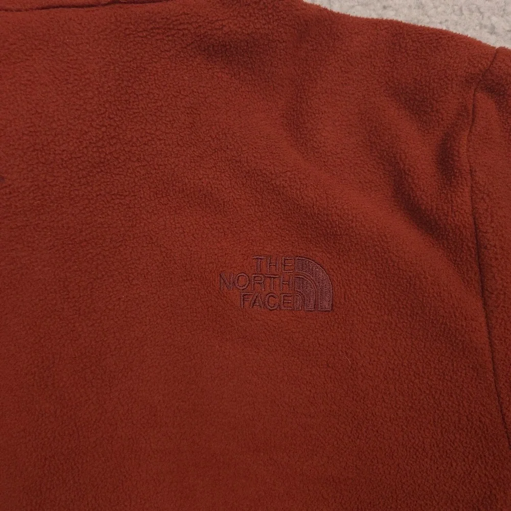 The North Face Fleece Jacket Mens L Rust Brown Full Zip Outdoor Hiking